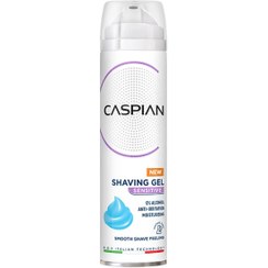 تصویر اسپری ژل اصلاح مناسب پوست های حساس کاسپین 200 میلی لیتر Caspian Shaving Gel Sensitive 200ml