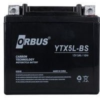 تصویر باتری باطری Ytx5L Bs 12V 5A موتور سیکلت 114 X 70 106 Mm 18Kg ORBUS 