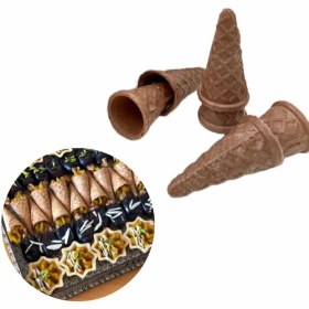 تصویر نان حلوایی قیفی شکلاتی 