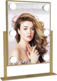 تصویر آینه آرایش LED دار گرین Makeup Mirror 6 Green Lion LED Makeup Mirror 6