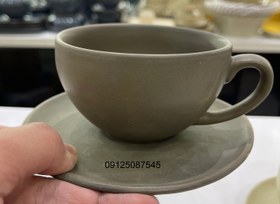 تصویر فنجان نعلبکی چایخوری دوریکا طرح مات cup and saucer dorika