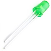 تصویر ال ای دی 5mm سبز مات green 5mm led