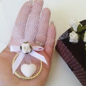 تصویر گیفت عقد حلقه و قند با مروارید 