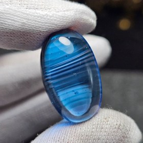 تصویر نگین سنگ ابسیدین آبی معدنی کد 36987 