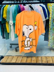 تصویر تیشرت لش زنانه طرح اسکوپی سایز بزرگ 