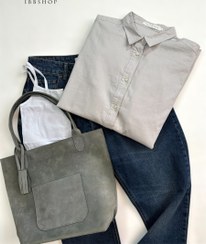 تصویر شومیز طوسی نخی 