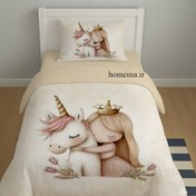 تصویر روتختی دخترانه با چاپ خاص م دوخت حرفه ایی طرح پرنسس و یونیکورن 