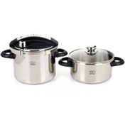 تصویر زودپز دوقلو پارس استیل مدل شف گنجایش 4 و 6 لیتری 