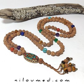 تصویر تسبیح پاکسازی رودراکشا چاکرا پلاس تبتی 