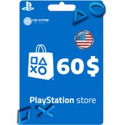 تصویر گیفت کارت پلی استیشن ۶۰ دلاری آمریکا 