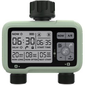 تصویر تایمر آبیاری قطره ای دو خروجی HCT-326 ٌWatre timer HCT-326