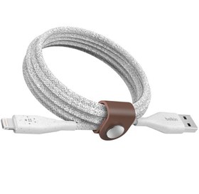 تصویر کابل لایتنینگ بلکین Dura Tek Plus Lightning to USB- A Cable + Strap یک و دودهم متری ا Dura Tek Plus Lightning to USB- A Cable + Strap1.2M Dura Tek Plus Lightning to USB- A Cable + Strap1.2M