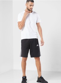 تصویر شلوارک تک‌جورابی ضروری با ۳ خط برند Adidas 3 Stripes Essential Single Jersey Shorts