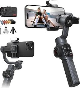 تصویر Zhiyun Smooth 5 Combo Gimbal Statilizer ، تلفن هوشمند دستی 3 محوره Gimbal با Grip Tripod Vlog LED LED برای آیفون Android Filmic Pro Zhiyun Smooth 5 Combo Gimbal Stabilizer, 3-Axis Handheld Smartphone Gimbal with Grip Tripod Vlog LED Fill Light for iPhone Android FiLMiC Pro