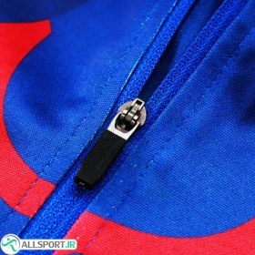 تصویر ست نیم زیپ شلوار بارسلونا Barcelona 2024-25 Blue Red Tracksuit 