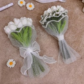 تصویر دسته گل عروس طبیعی 