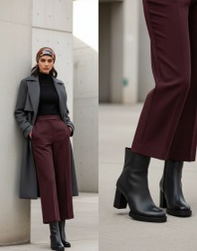 تصویر نیم بوت چرم زنانه Ws۴۰۰۶ - 38 cactus leather ws 4006