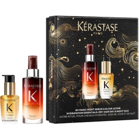 تصویر Iconic Hair Heroes Gift Set: 8H Magic Night Serum & Mini Elixir Ultime Hair Oil - K&#233;rastase | S Iconic Hair Heroes Gift Set: 8H Magic Night Serum & Mini Elixir Ultime Hair Oil | Kérastase