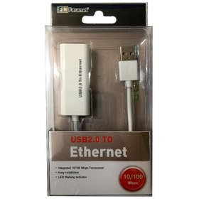 تصویر کارت شبکه USB2.0 به LAN فرانت مدل FN-U2E100 Faranet USB 2.0 To Ethernet Converter 10/100 Mbps Support / FN-U2E100