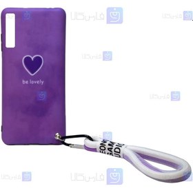 تصویر قاب طرح دار دخترانه Samsung Galaxy A50 مدل Be Lovely Purple 