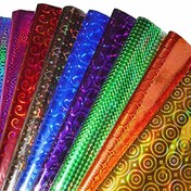 تصویر کاغذ کادو لیزری طرح دار بسته 100 برگی laser gift wrapping