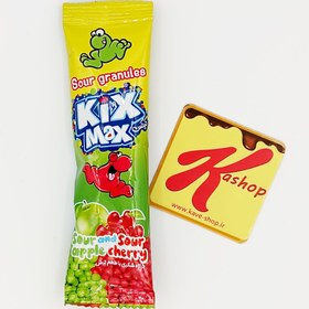 تصویر کیکس مکس ترشک توپی با طعم سیب سبز و گیلاس مدل ساشه ای (15 گرم) KIXMAX ا KIXMAX KIXMAX