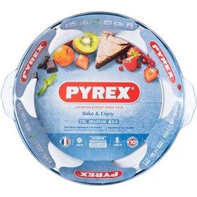 تصویر ظرف پیتزا خوری دسته دار پیرکس PYREX کد 198 