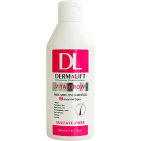 تصویر شامپو تقویت کننده موی چرب درمالیفت ۲۰۰ میلی لیتر Dermalift Vita-Grow Anti Hair Loss Shampoo 200 ml