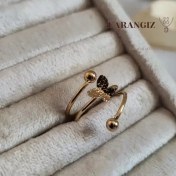 تصویر انگشتر مینیمال طلایی انتخابی 