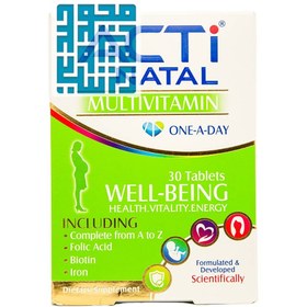 تصویر قرص مولتی ویتامین اکتی ناتال ابیان 30 عدد Acti Natal Multivitamin 30 Tabs