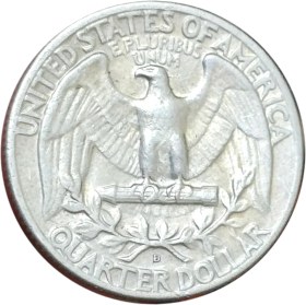 تصویر سکه آمریکا کوارتر دلار نقره آمریکا 1964 