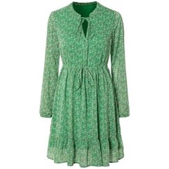 تصویر پیراهن زنانه حریر آستین دار سبز گل دار اسمارا اصل آلمان 