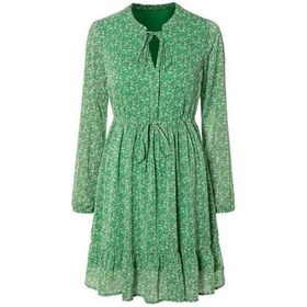 تصویر پیراهن زنانه حریر آستین دار سبز گل دار اسمارا اصل آلمان 