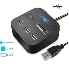 تصویر هاب USB و رم ریدر Combo مدل 8023 Usb Hub 2.0 + READER COMBO