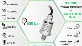 تصویر ترانسمیتر فشار KPT20C-600-C1-MG4 (Pressure Transmitter for Gas & Liquids Fluid) 