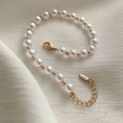 تصویر دستبند دخترانه ترکیب مروارید و گوی ژوپینگ E-1769 XUPING Pearl Bracelet-1769