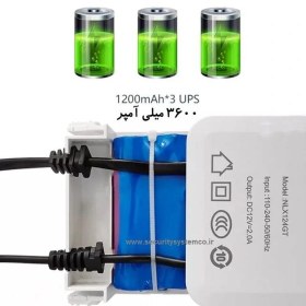 تصویر آداپتور یو پی اس ۱۲ ولت ۲ آمپر به همراه باتری داخلی UPS 12V 2A آداپتور یو پی اس ۱۲ ولت ۲ آمپر به همراه باتری داخلی