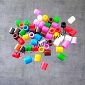 تصویر حلقه پا پلاک قناری فنچ سهره جنس خشک بسته ۲۰ عددی 