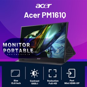 تصویر مانیتور ایسر ۱۶ اینچ IPS کیفیت Full HD 