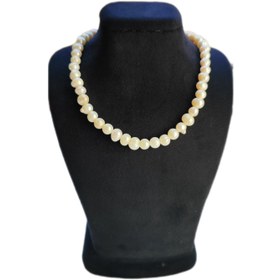 تصویر گردنبند مروارید پرورشی گرد 8میلی به طول 40سانتی متر 
