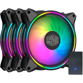 تصویر فن کیس کولر مستر MASTERFAN MF120 BLACK HALO 3IN1 