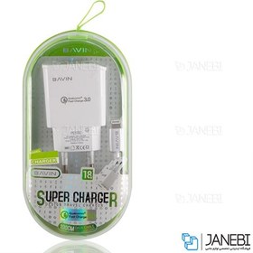 تصویر شارژر دیواری سریع و کابل میکرو یو اس بی باوین Bavin PC505Y Micro USB Charger 