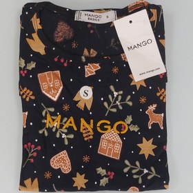 تصویر تیشرت نخی زنانه منگو طرح دار - اسمال S / ۱۵۵۰۰۰ T-shirt Mango