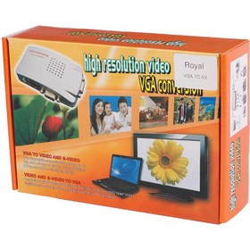 تصویر تبدیل VGA به AV /VGA /S-Video رویال Royal VGA to AV /VGA /S-Video Converter