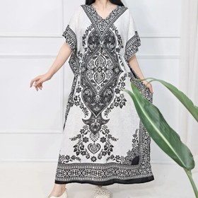 تصویر پیراهن ساحلی پانچ هندی زنانه ماکسی 