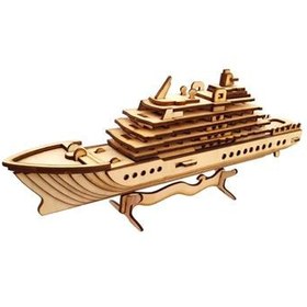 تصویر پازل سه بعدی چوبی مدل Cruise Boat (قایق تفریحی) 