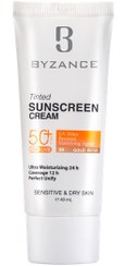 تصویر کرم ضد آفتاب +SPF50 بیزانس بژ طلایی شماره 30 مناسب پوست خشک و حساس 40 میلی لیتر 