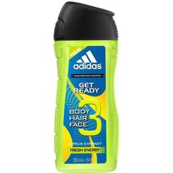 تصویر آدیداس شامپو سر و بدن مردانه گت ردی 250ml adidas