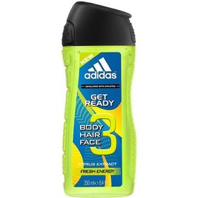 تصویر آدیداس شامپو سر و بدن مردانه گت ردی 250ml adidas