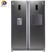 تصویر یخچال فریزر دوقلو کلور 40 فوت مدل گلوری پلاس Glory plus stainless steel twin 40 feet refrigerator freezer